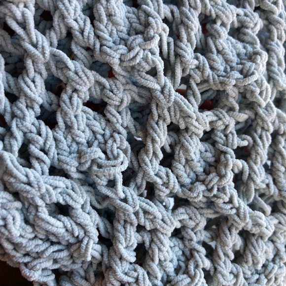 Women's Moon & Madison Sweater XL Blue Open Knit/green - Picture 2 of 11